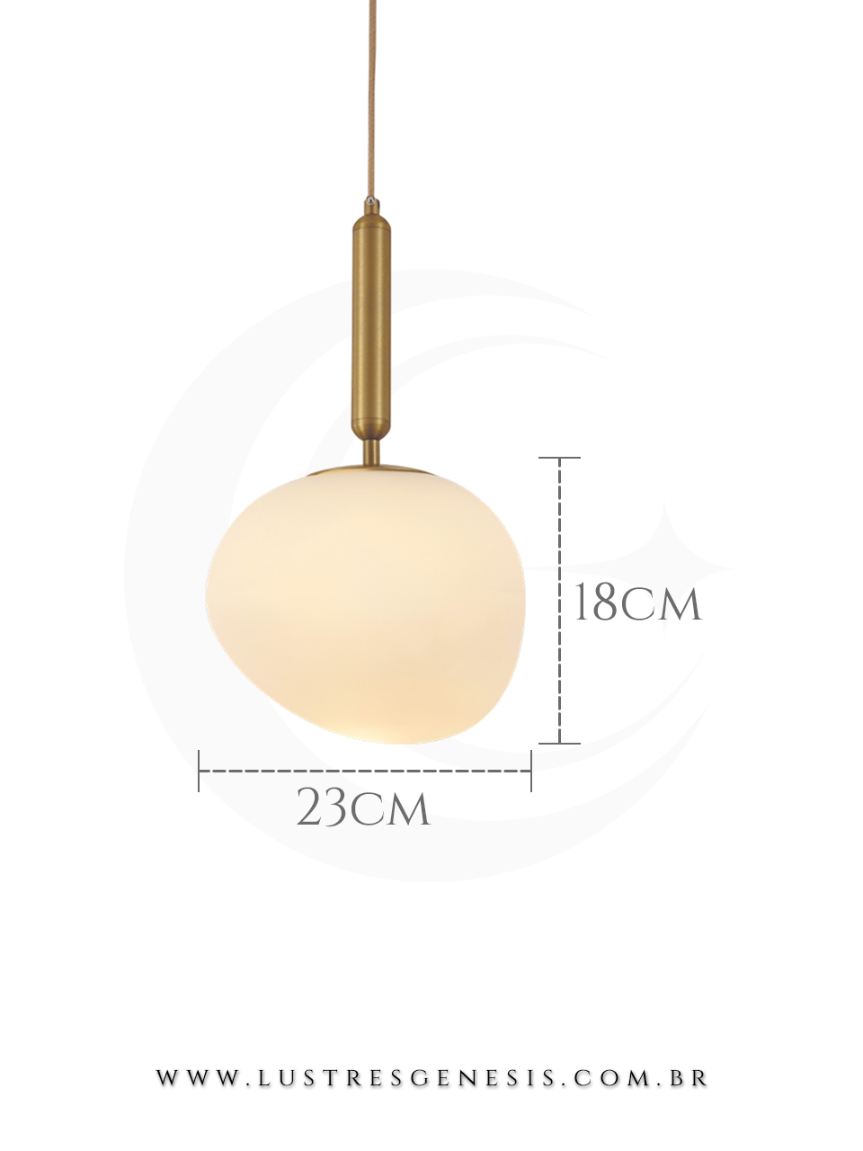 Pendente Metal Bronze e Vidro Branco DCD04029, DCD04030 e DCD04031 Cabeceira de Cama, Lavabo, Balcao de cozinha, Banheiro